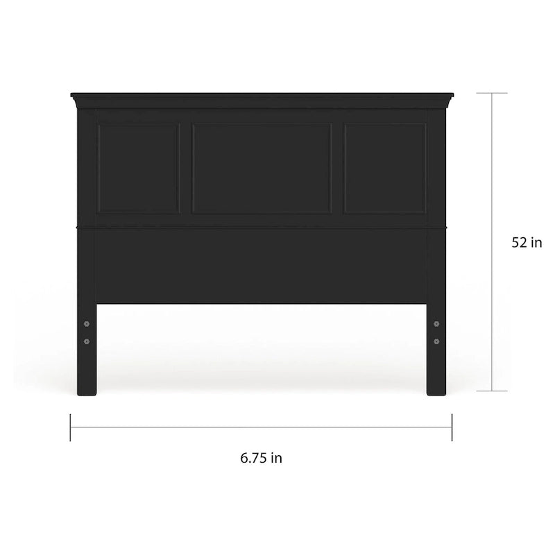 Schwarzes Queen-Size-Kopfteil