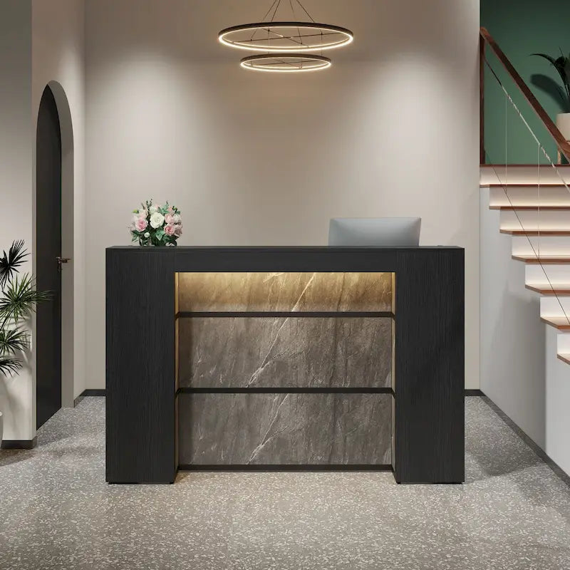 63 Zoll Empfangstheke mit LED-Beleuchtung für Ladenbüro