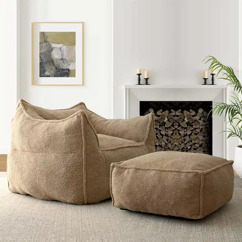 Faulenzer-Sessel Sitzsack mit Ottoman