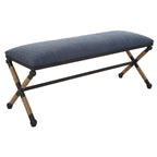 Rustikale Marineblaue Bank - 48B x 21H x 16T