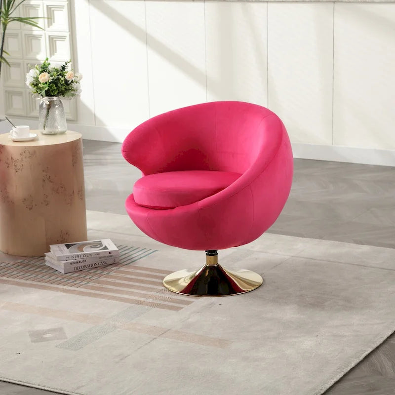 Samt 360-Grad drehbarer Relaxsessel