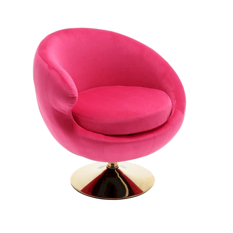Samt 360-Grad drehbarer Relaxsessel