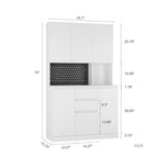 Küchenschrank mit Mikrowellenständer und 2 Schubladen, freistehendes Buffet-Sideboard mit Ladestation